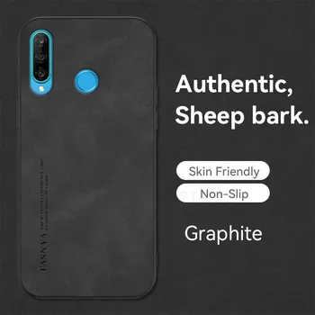 Роскошный чехол из овчины для Huawei P30 P20 P40 Lite Pro P Smart Plus 2019 20 30 40, мужской ретро-задняя крышка P30lite P30pro P50 Mate 40 Pro вино красного
