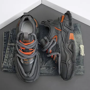 Fashion Autumn Thick-soled Trendy Casual Shoes Non-slip Breathable Men s Sneakers Fashion Versatile and Comfortable Outdoor Sports Shoes 39 белый