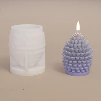 3D свеча Sili Mold DIY Multicavity Nut Смола Мыловарение Набор для шоколадного торта Ледяная форма Рождественский декор Подарок One Size