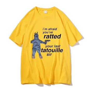Футболки с принтом Im Afeaid Youve Your Last Tatouille Sir, футболка с забавным рисунком мыши, летние женские повседневные футболки унисекс из мягкого хлопка, топы L