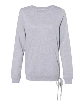 Женская толстовка Rally Lace Up с ферментной стиркой Boxercraft, цвет oxford