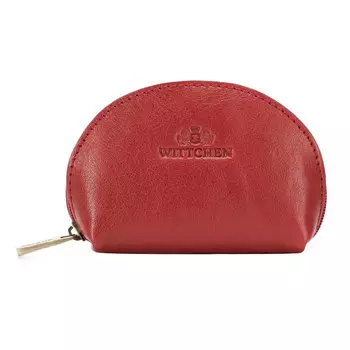 Монетница кожаная полукруглая