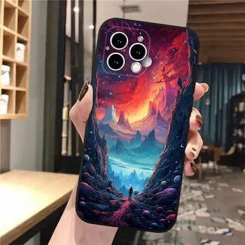 Чехол для телефона с изображением лунного ночного пейзажа для iPhone 15 14 Pro Max 13 12 11 Pro Max XSMax XR 12 13 mini 14 Plus Shell iPhone 13ProMax