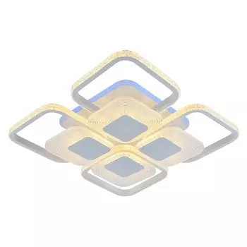 Светодиодная диммируемая люстра с ПДУ Profit Light 5886/4+4B WHT 160W+10W RGB