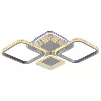 Светодиодная диммируемая люстра с ПДУ Profit Light 5886/4B CHR 80W+8W RGB