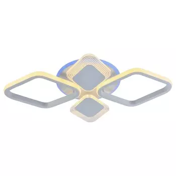 Светодиодная диммируемая люстра с ПДУ Profit Light 5893/2+2 WHT 72W+6,5W RGB