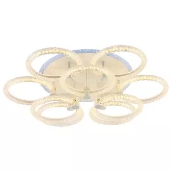Светодиодная диммируемая люстра с ПДУ Profit Light 8024/6+3 WHT 162W+10W RGB