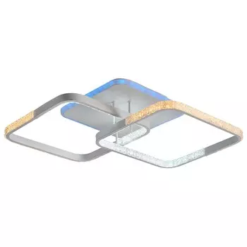 Светодиодная диммируемая люстра с ПДУ Profit Light 8026/2 WHT 76W+8W RGB