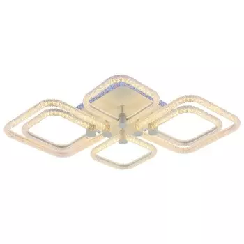 Светодиодная диммируемая люстра с ПДУ Profit Light 8049/4+2 WHT 140W+8W RGB