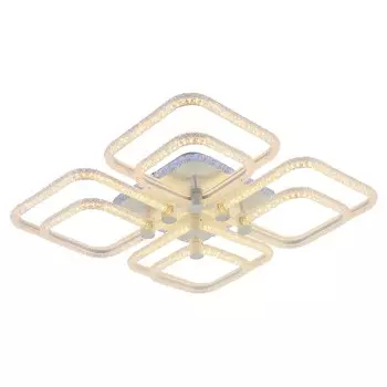 Светодиодная диммируемая люстра с ПДУ Profit Light 8049/4+4 WHT C 200W+8W RGB