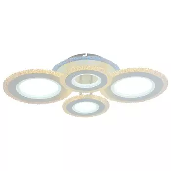 Светодиодная диммируемая люстра с ПДУ Profit Light 8081/2+2 WHT 144W+7W RGB