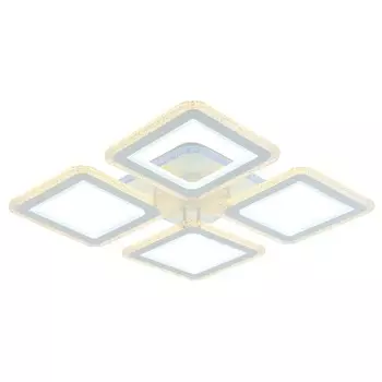 Светодиодная диммируемая люстра с ПДУ Profit Light 8085/4 WHT 209W+8W RGB