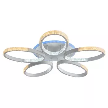 Светодиодная диммируемая люстра с ПДУ Profit Light 8097/5 WHT 110W+6W RGB