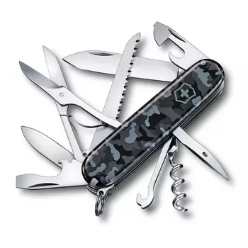 Нож перочинный Victorinox Huntsman Navy Camouflage, сталь X55CrMo14, рукоять Cellidor®, морской камуфляж, 15 функций, 91мм