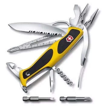 Нож перочинный Victorinox RangerGrip Boatsman, сталь X55CrMo14, рукоять Нейлон Cordura, жёлто-чёрный