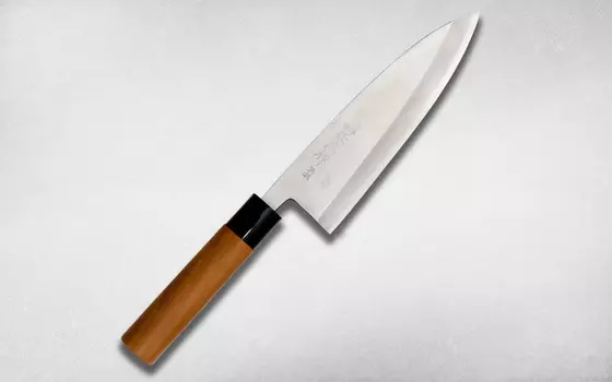 Нож кухонный Деба 195 мм, Masahiro, 16208, сталь Ки Гами, магнолия, коричневый