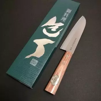 Нож кухонный Гюито 180 мм, сталь Shirogami 2/SUS410, рукоять plywood