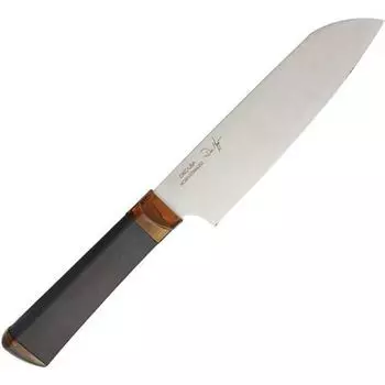 Нож кухонный сантоку Ontario Agilite, сталь 14С28N, рукоять пластик, black
