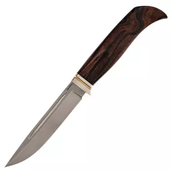 Нож Ворон, сталь M398, рукоять кап карельской березы