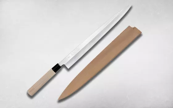 Нож кухонный Янагиба 360 мм, Masahiro, 16223C, сталь Ки Гами, магнолия, коричневый