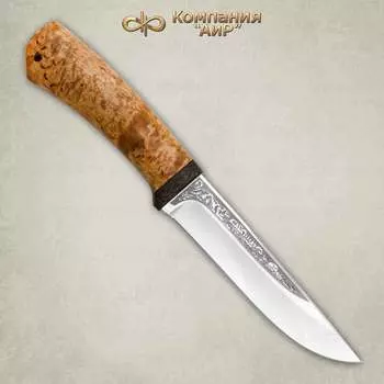 Нож Лиса, карельская береза, 100х13м