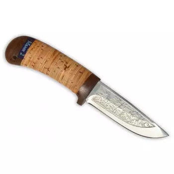 Нож Малек-2 с рисунком, сталь 95х18, береста