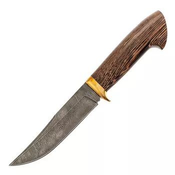 Нож Лис 2, сталь дамаск, венге