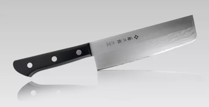 Кухонный нож Накири Tojiro Western Knife F-330, сталь VG-10, рукоять стабилизированная древесина, черный