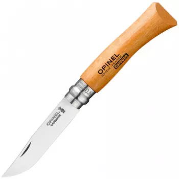 Нож Opinel №7, углеродистая сталь, рукоять из дерева бука, блистер