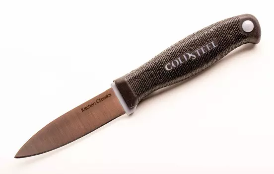 Кухонный нож для овощей и фруктов Cold Steel Paring knife (Kitchen Classics) 7.5 см, сталь 4116, рукоять Kray-Ex, черный