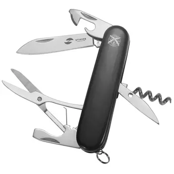 Нож перочинный Stinger FK-K5018-6P 90 мм, 11 функций, черный