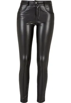 Кожаные штаны Urban Classics Slim fit Pants, черный