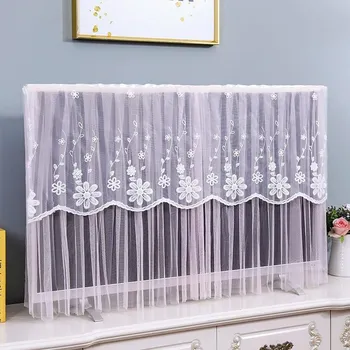 1PC TV Screen Monitor 32/40-42inch Television LCD Protector Elegant Protector Cover Home Decoration Lace Embroidery Universal 32inches