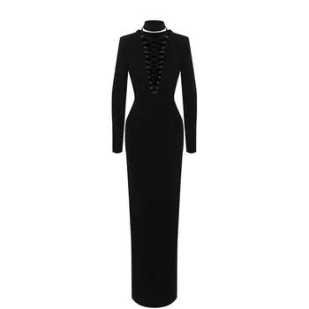 Приталенное платье-макси со шнуровкой Tom Ford
