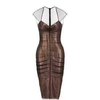 Приталенное платье-миди с драпировкой Tom Ford