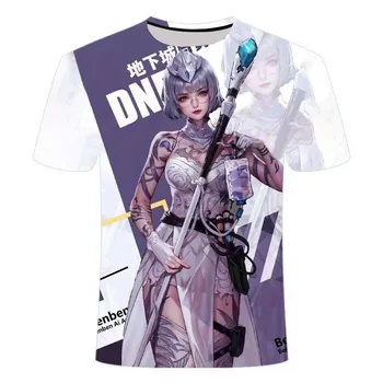 2024Dungeon&Warrior мужская и женская молодежная футболка с короткими рукавами и круглым вырезом, популярная футболка с 3D-принтом XS
