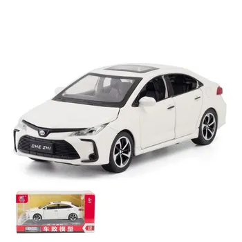 1:32-масштабная модель автомобиля Toyota Corolla, игрушечный автомобиль из цинкового сплава со звуком и светом для детей, мальчиков и девочек 1/32-15.5x7x4.5cm красный
