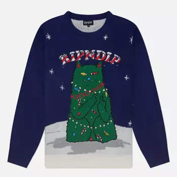 Мужской свитер RIPNDIP Litmas Tree Light Up, цвет синий, размер XXL