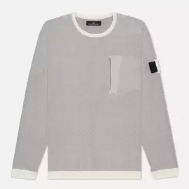 Мужской свитер Stone Island Shadow Project Light Double Face Mesh Crew Neck, цвет серый, размер S