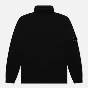 Мужской свитер C.P. Company Merino Wool Roll Neck Knit, цвет чёрный, размер 48