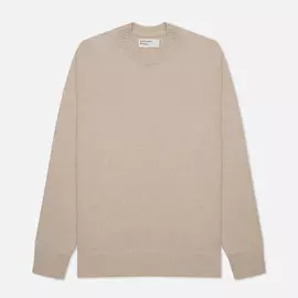 Мужской свитер Universal Works Loose Crew Neck Recycled Wool, цвет бежевый, размер XL