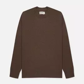 Мужской свитер Universal Works Loose Crew Neck Recycled Wool, цвет коричневый, размер M