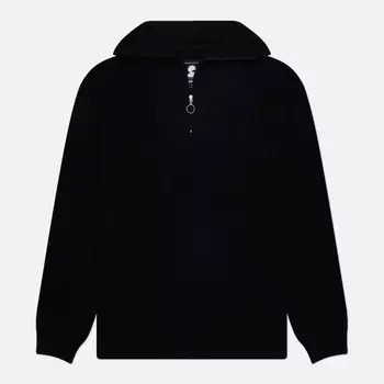 Мужской свитер Edwin Zagros Trucker Half Zip, цвет чёрный, размер XXL