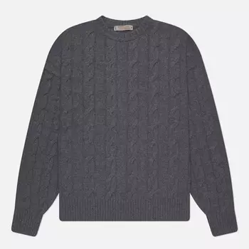 Мужской свитер FrizmWORKS Wool Cable Relax, цвет серый, размер L