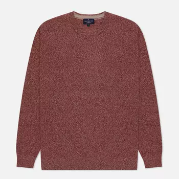 Мужской свитер Hackett Light Weight Mouline Crew, цвет коричневый, размер XL