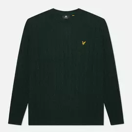 Мужской свитер Lyle &amp; Scott Cable Jumper, цвет зелёный, размер XL