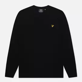 Мужской свитер Lyle &amp; Scott Cotton Merino Crew Jumper, цвет чёрный, размер S
