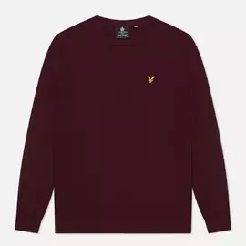 Мужской свитер Lyle &amp; Scott Cotton Merino Crew Neck Jumper, цвет бордовый, размер M