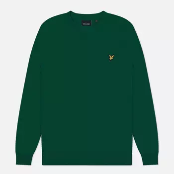 Мужской свитер Lyle & Scott Cotton Crew Neck Regular Fit, цвет зелёный, размер XL