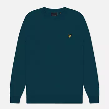 Мужской свитер Lyle & Scott Cotton Crew Neck Regular Fit, цвет зелёный, размер XXL